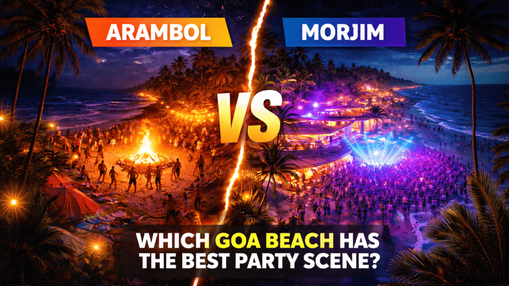 Arambol vs Morjim: Which Goa Beach Has the Best Party Scene? Top 10 Mentions | Book Morjim Beach Parties and Arambol Beach Parties and Russian Parties